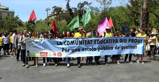 Manifestació a Barcelona per reclamar una escola pública de qualitat
