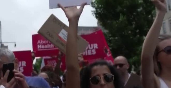 Masiva manifestación en Nueva York a favor del derecho al aborto