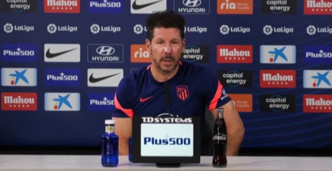 Simeone reconoce que el Atleti ha hecho "una temporada irregular" antes de jugar el último partido liguero