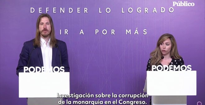 Podemos considera un "grave error la posición del PSOE en defensa de la monarquía"