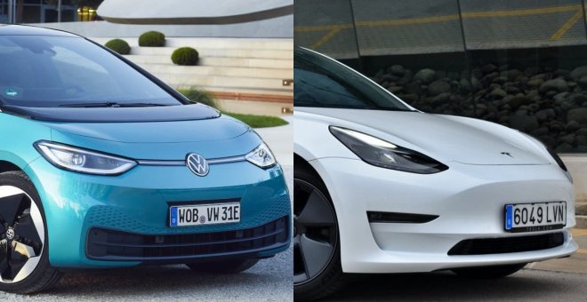 Por cada Volkswagen eléctrico entregado, ¿sabes cuántos Tesla se venden?
