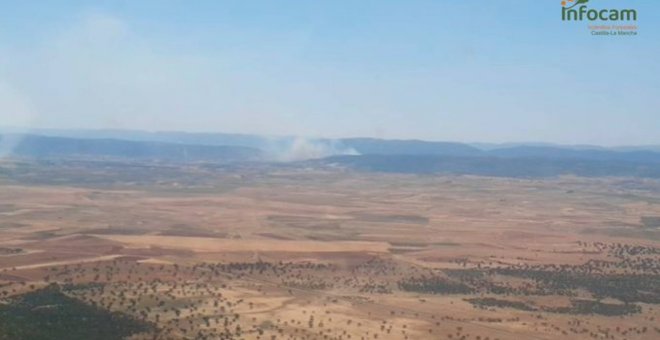 Declarado un incendio forestal en una zona agrícola de Puertollano