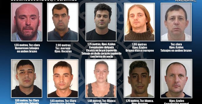 La Policía busca a estos diez fugitivos que podrían encontrarse en España