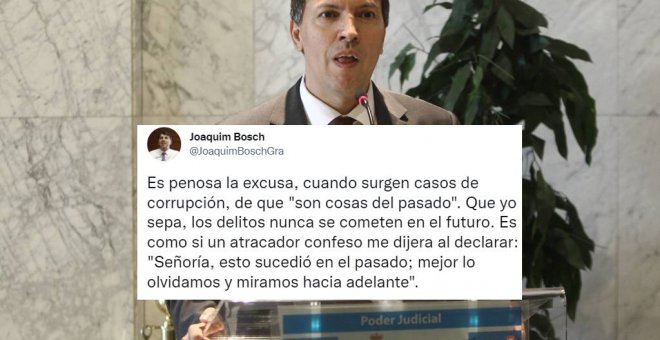 El demoledor argumento de Joaquim Bosch contra la excusa de que los casos de corrupción "son cosas del pasado"