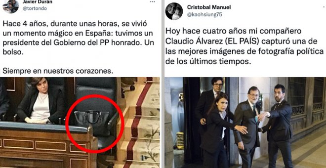 Las dos fotos legendarias de Rajoy que muchos han recordado cuatro años después: "Siempre en nuestros corazones"