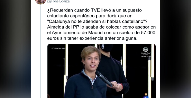 Críticas en Twitter por el nombramiento de Almeida de un joven sin experiencia para un puesto con un sueldo de más de 50.000 euros