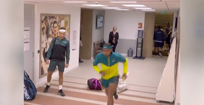 El vídeo de Rafa Nadal antes de entrar a la cancha para ganar su Grand Slam número 22: "Cuando ganas el partido incluso antes de empezar"