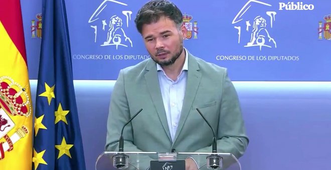 Vídeo | La irónica respuesta de Gabriel Rufián a una pregunta sobre el "problema" del castellano en Catalunya: "Como sabe, soy catalán y no le entiendo"