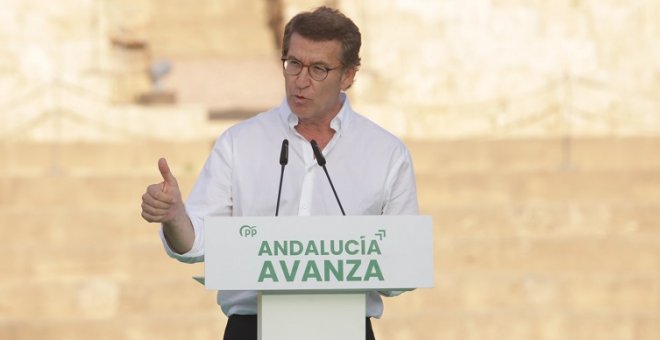 Feijóo se marca un Rajoy: "Para que la verdad venza a la mentira y no la mentira venza a la verdad"