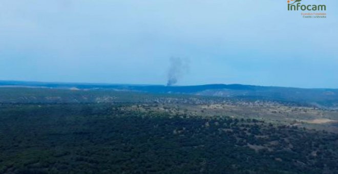 Declarado un incendio forestal en un pinar de Anguita, en el norte de Guadalajara