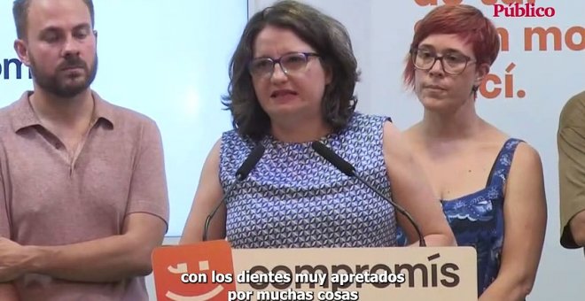 Mónica Oltra: "Me voy con la cara bien alta y los dientes muy apretados"