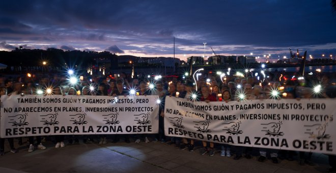 La zona Oeste sale a la calle para reclamar inversiones: "Somos Gijón y pagamos impuestos"