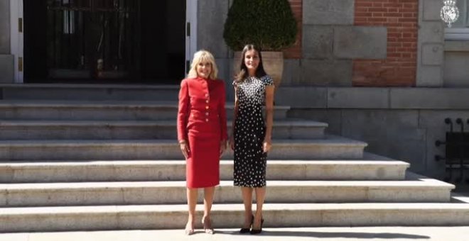 La primera dama de EEUU se reune con la reina Letizia