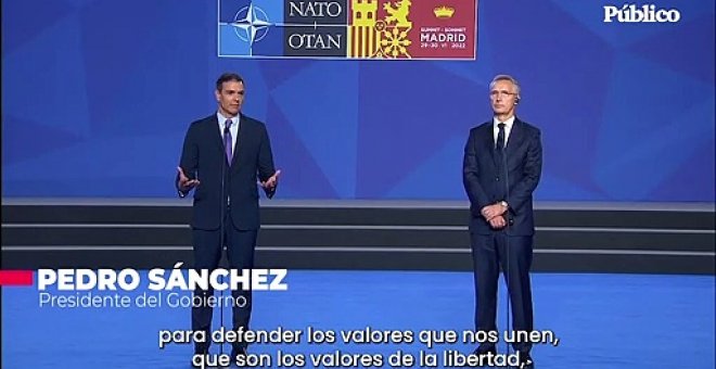 Sánchez defiende el "respeto a los derechos humanos" y la unidad de la OTAN en la cumbre de Madrid