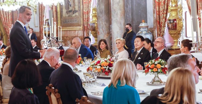 Las imágenes de la cena de gala de los líderes de la OTAN en el Palacio Real