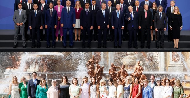 Las dos fotos de familia de la OTAN que confirman el orden patriarcal del poder