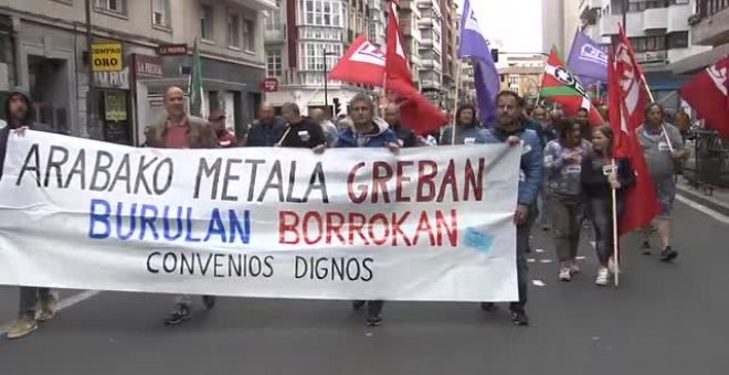 Miles de trabajadores del metal, en huelga en Álava