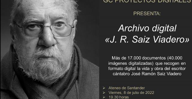 El Ateneo de Santander acogerá la presentación del Archivo Digital "J.R. Saiz Viadero"