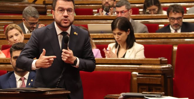 Aragonès no irá a la manifestación independentista de la Diada porque es "contra los partidos"