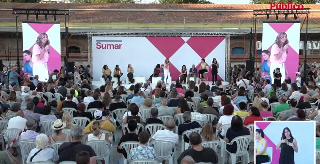 Yolanda Díaz presenta su plataforma 'Sumar': "La política va de tener escuelas públicas de calidad, un salario digno, un trabajo digno"