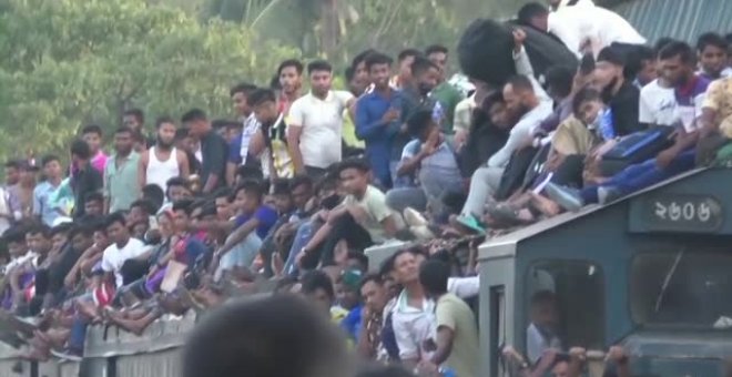 Miles de bangladesíes ponen rumbo a sus hogares para celebrar el Eid al-Adha