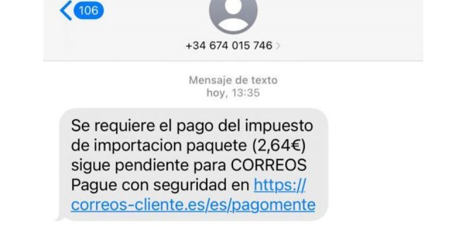 No hagas caso a este mensaje de Correos, se trata de una estafa