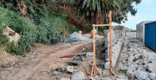 Denuncian obras "aparentemente ilegales" en la playa de La Concha de Suances