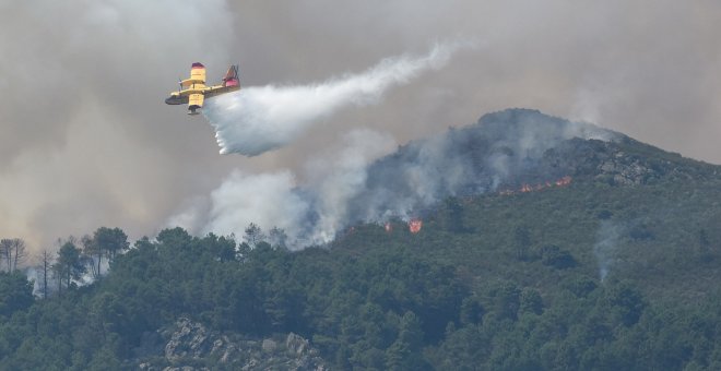 Las llamas de otro incendio originado en Cáceres entran en el Parque de Monfragüe