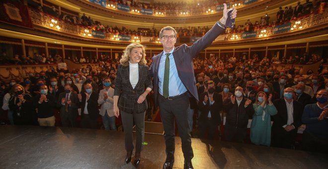 Teresa Mallada trata de apuntalar su liderazgo filtrando un sondeo que la sitúa por delante de Barbón