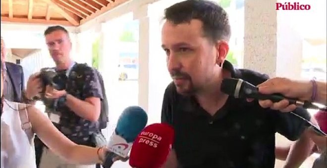 Vídeo | Pablo Iglesias trolea a la prensa ante la pregunta de si prepara "una candidatura con Bildu y ERC"