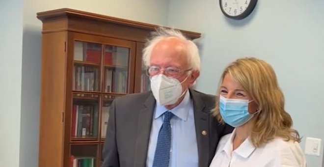 Yolanda Díaz se reúne en Washington con Bernie Sanders