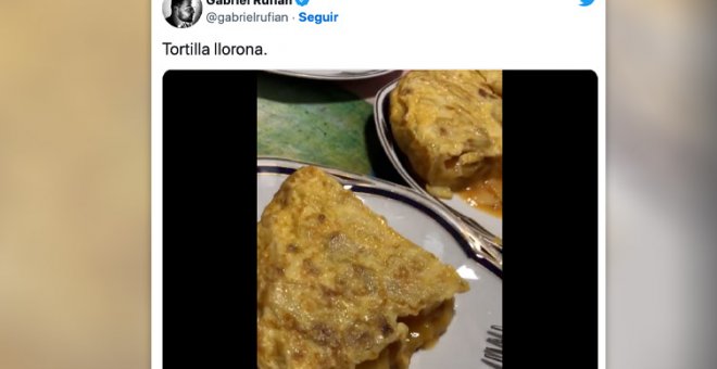 Gabriel Rufián comparte el vídeo de una tortilla de patata y, como no podía ser de otra manera, se lía
