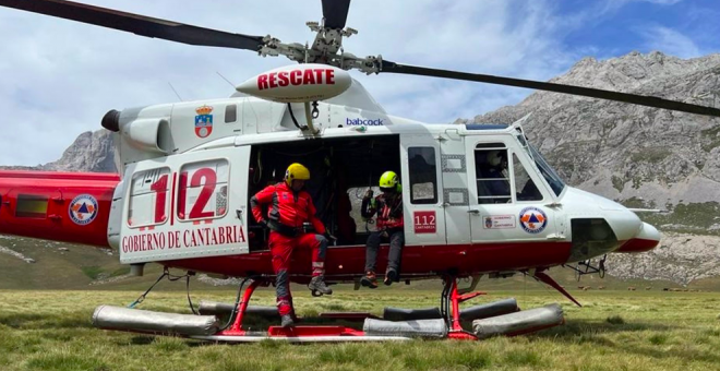 Rescatado un montañero de 71 años lesionado en una ruta en Picos de Europa