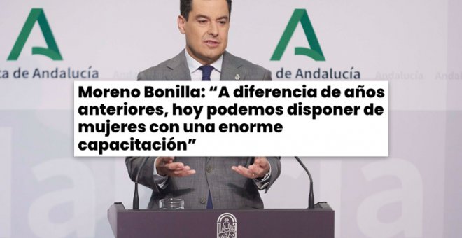 Moreno indigna con sus palabras sobre por qué ahora hay más consejeras: "Ha insultado a nuestras abuelas, a nuestras madres y a las andaluzas"