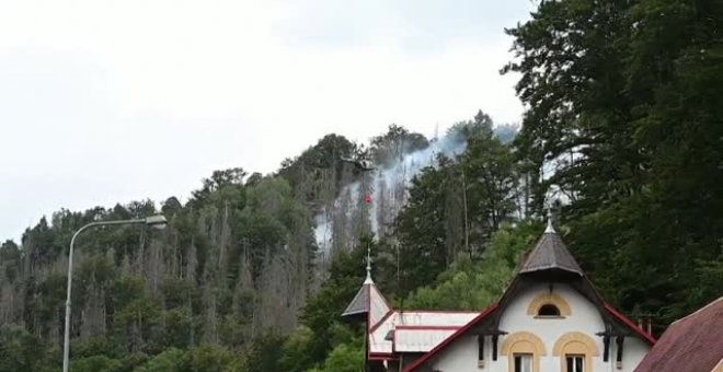 Arde el Parque Nacional de la República Checa