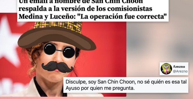 Despiporre tuitero con el email a nombre de San Chin Choon exculpando a Medina y Luceño: "Lo que se están perdiendo Berlanga y Cuerda"