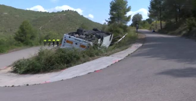 El mal estado de la carretera por las fuertes lluvias pudo ser la causa del accidente de autobús de Rubió