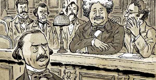 Alexandre Dumas, un grande de la literatura sentado en el banquillo