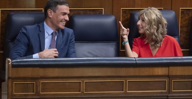Pedro Sánchez y Yolanda Díaz mantienen una reunión para fortalecer la coalición de cara al próximo curso político