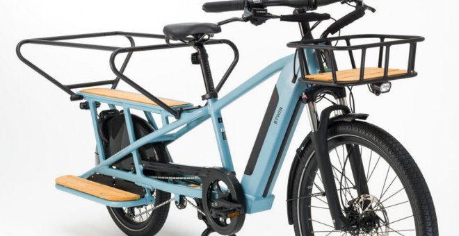 Decathlon lanza una bicicleta eléctrica de tipo "longtail" que puede con hasta 170 kilos de carga