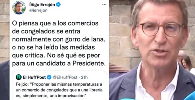 Críticas a Feijóo por su bulo sobre el plan de ahorro energético: "Está a dos fotos en una tienda de congelados de hacer bueno a Casado"