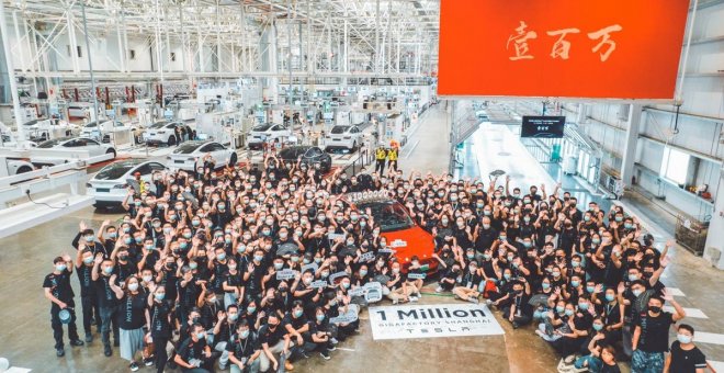 La Gigafactoría de Tesla en Shanghái celebra el millón de coches producidos