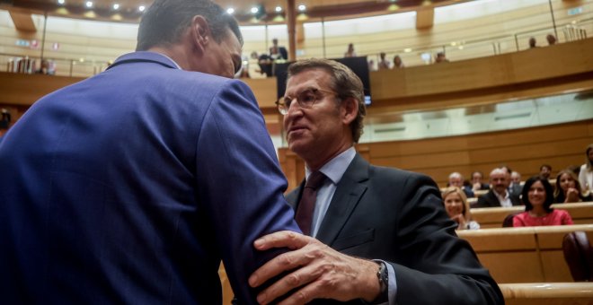 Sánchez y Feijóo se miden por segunda vez en el Senado con el reto de atraer el interés de los ciudadanos