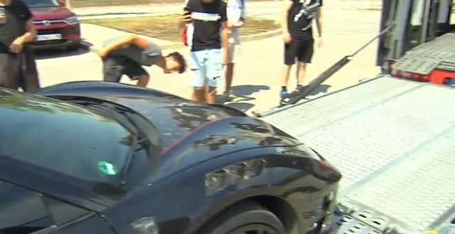 Aubameyang se encuentra su Ferrari pinchado al regresar a Barcelona