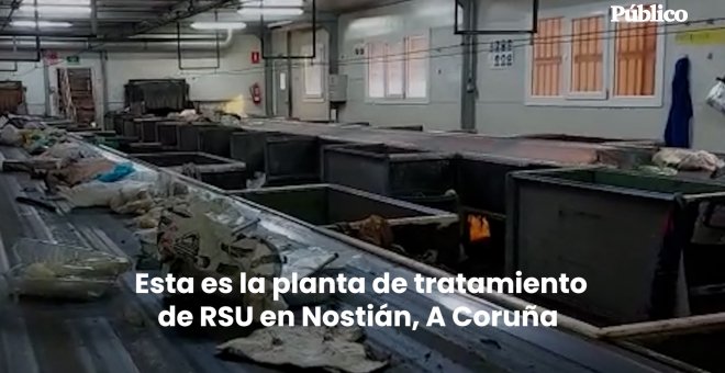 Líneas de reciclaje sin trabajadores en una planta de residuos en A Coruña