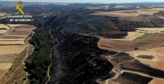 El uso de una cosechadora en horario prohibido originó el incendio forestal de Humanes que arrasó más de 1.200 hectáreas