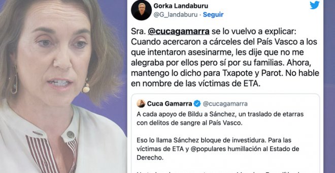 Gorka Landaburu y María Jáuregui responden a Cuca Gamarra por sus palabras sobre el traslado de presos de ETA: "No hable en nombre de las víctimas"