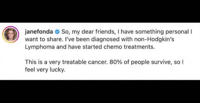 Jane Fonda anuncia que tiene cáncer