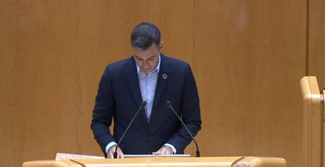 Duro enfrentamiento entre Sánchez y Feijóo en el Senado