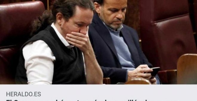 Críticas al 'Heraldo' por utilizar una foto de Pablo Iglesias en una noticia sobre los gastos de los diputados en móviles